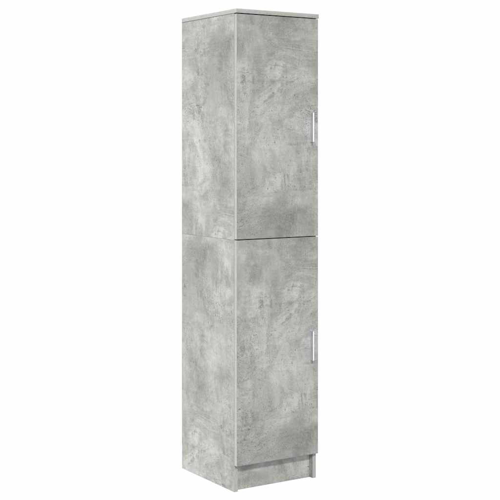 Bureau avec rangement 2 pcs Gris béton 78.5 x 37 x 154.5 cm