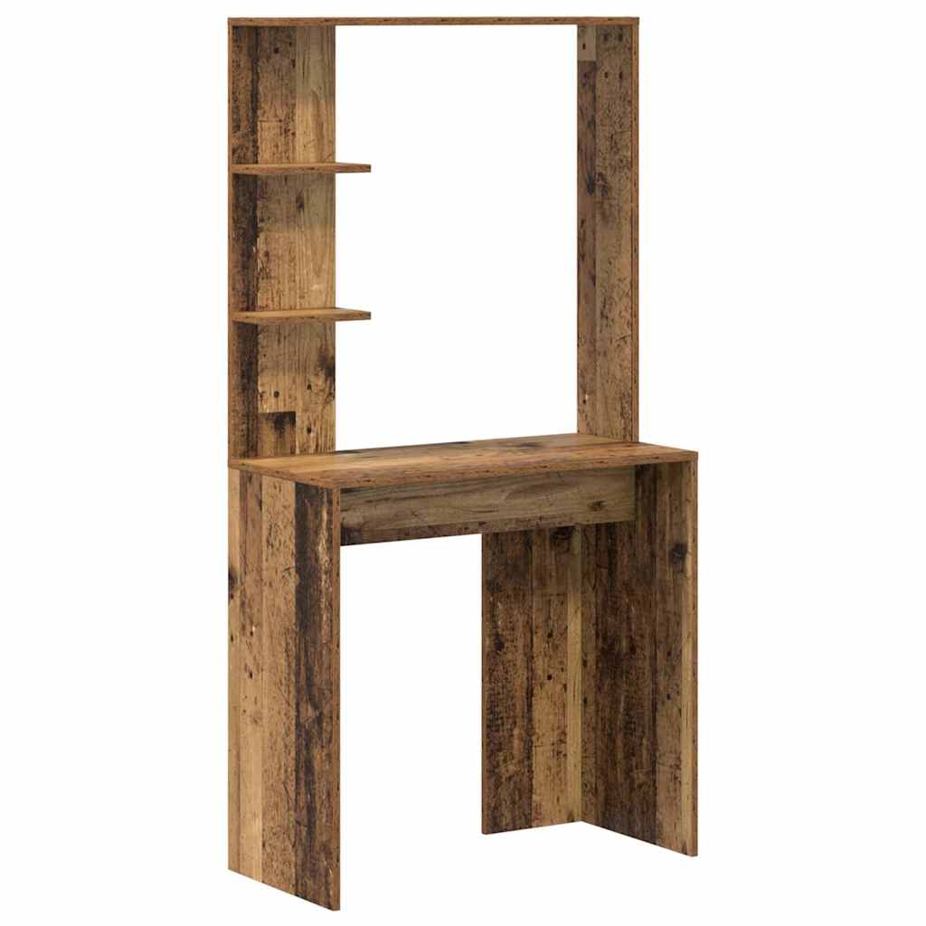 Bureau avec rangement 2 pcs Bois Ancien 78.5 x 37 x 154.5 cm - XIOS