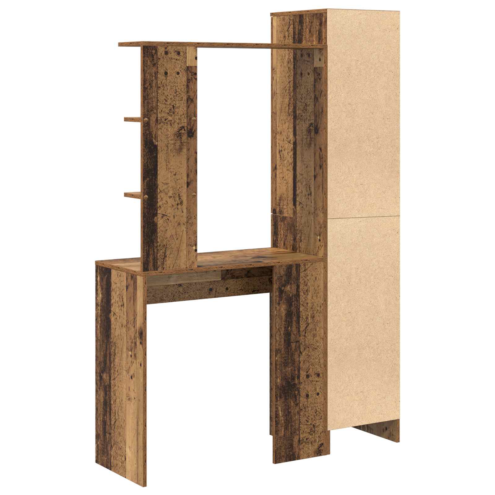 Bureau avec étagère avec stockage 2 pièces Bois ancien