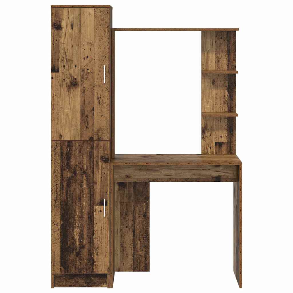 Bureau avec rangement 2 pcs Bois Ancien 78.5 x 37 x 154.5 cm - XIOS