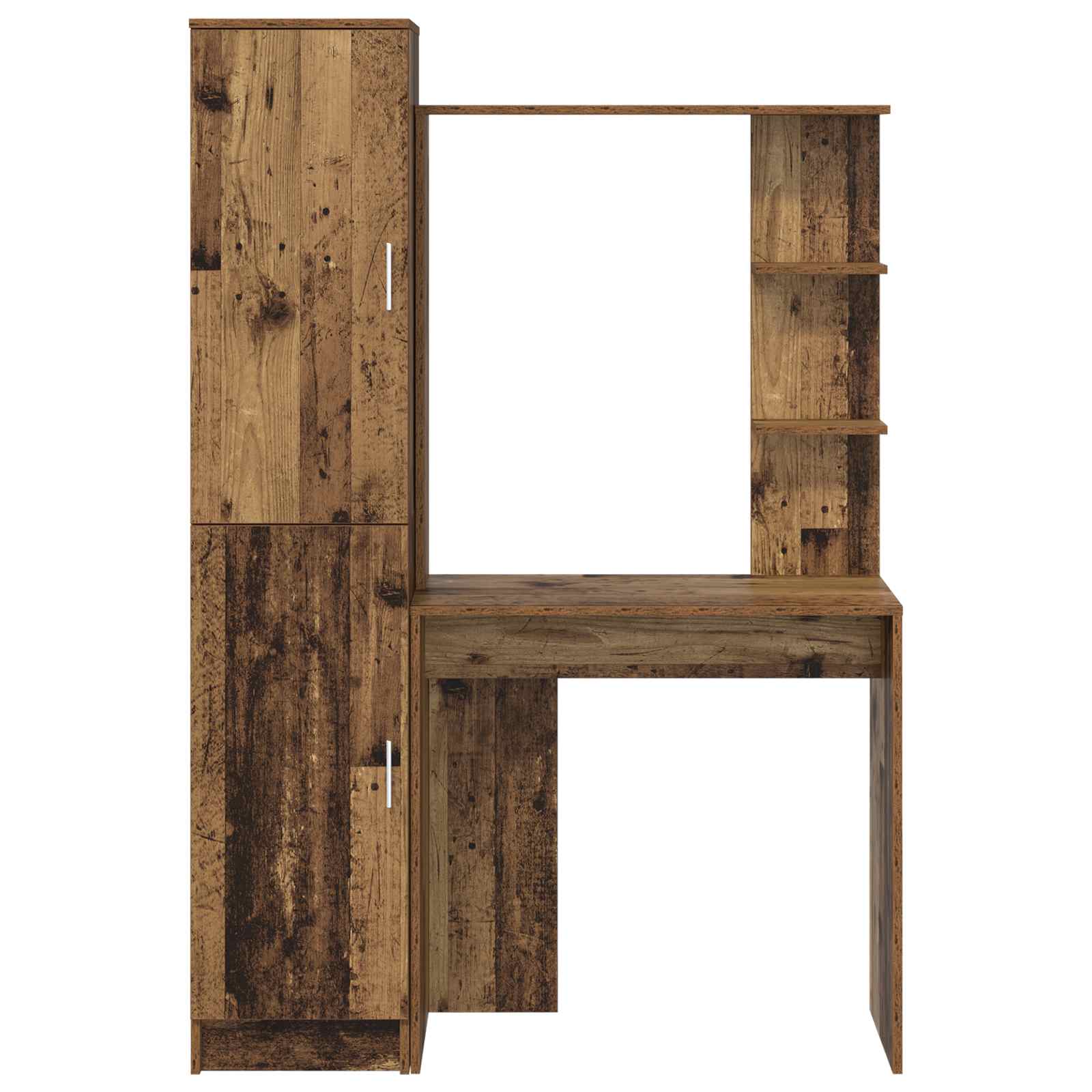 Bureau avec étagère avec stockage 2 pièces Bois ancien