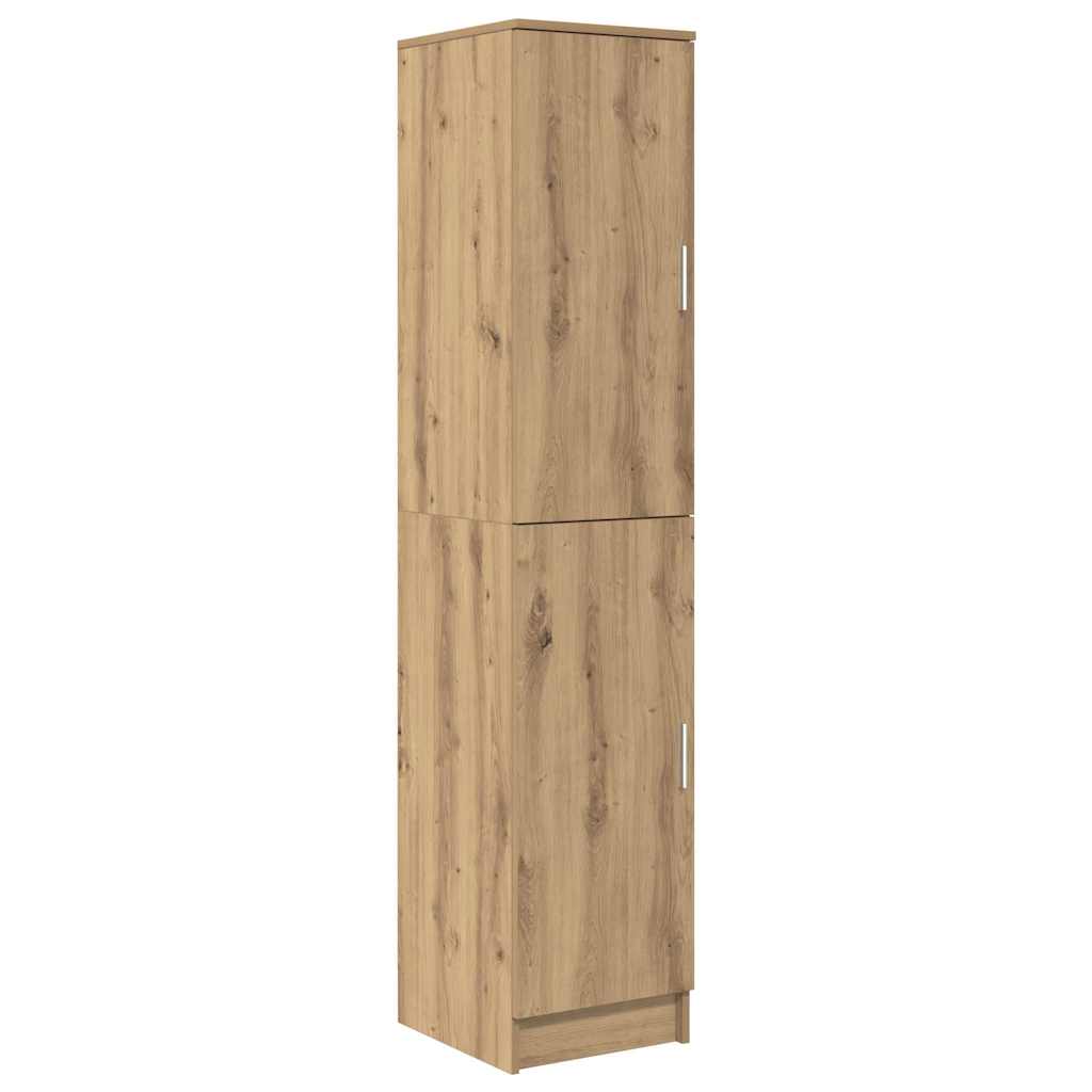 Bureau avec rangement avec étagère 2 pcs chêne artisanal