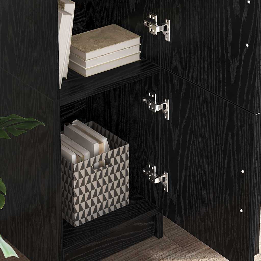 Bureau avec rangement 2 pcs Chêne noir 102 x 50 x 124 cm - XIOS