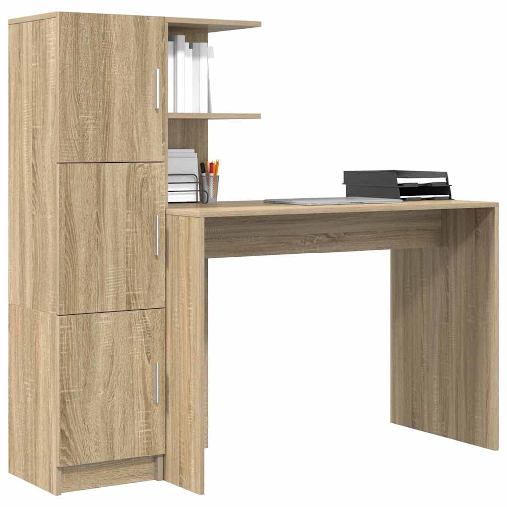Bureau avec rangement 2 pcs Chêne Sonoma 102 x 50 x 124 cm - XIOS