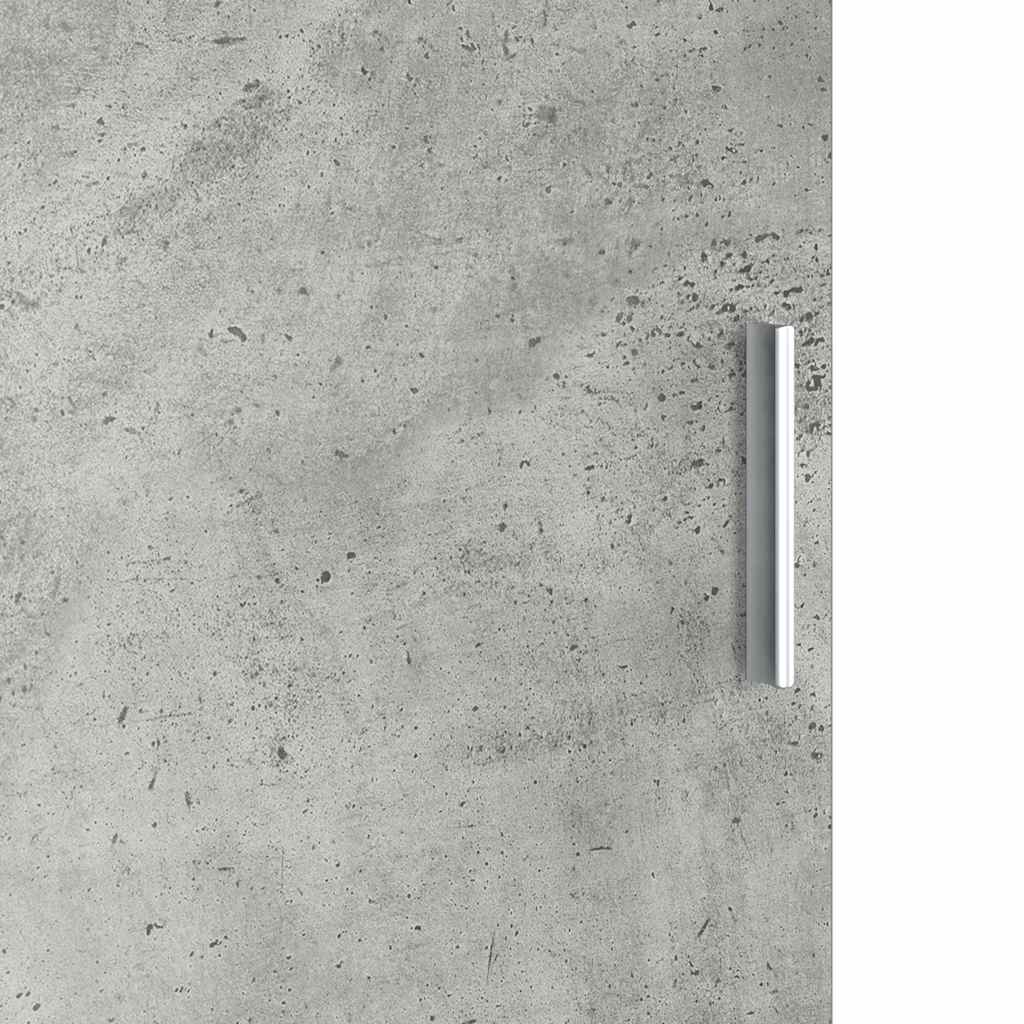 Bureau avec rangement 2 pcs Gris béton 102 x 50 x 124 cm