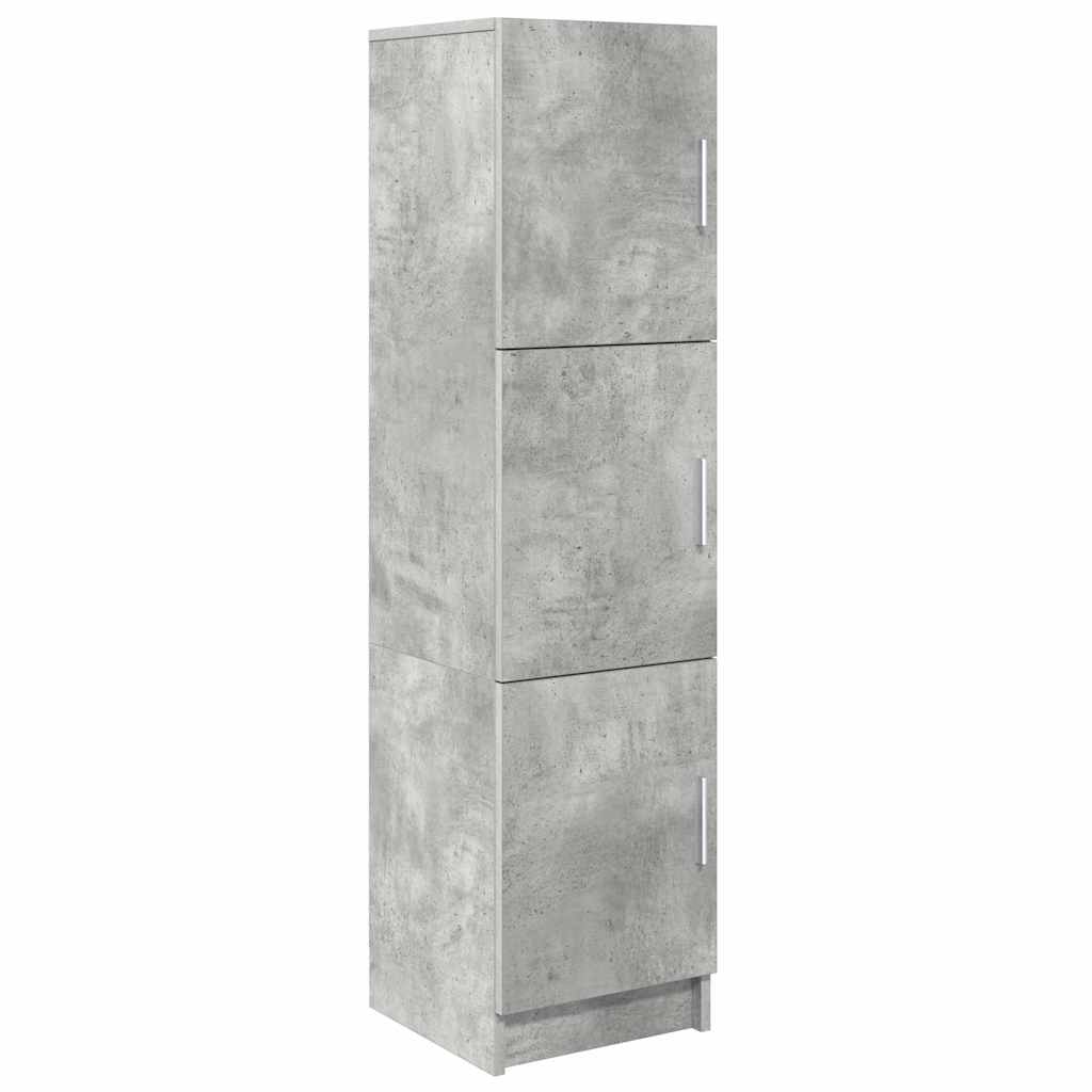 Bureau avec rangement 2 pcs Gris béton 102 x 50 x 124 cm