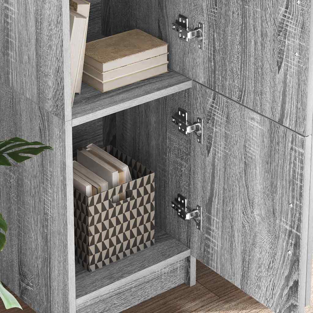 Bureau avec rangement 2 pcs Sonoma gris 102 x 50 x 124 cm - XIOS