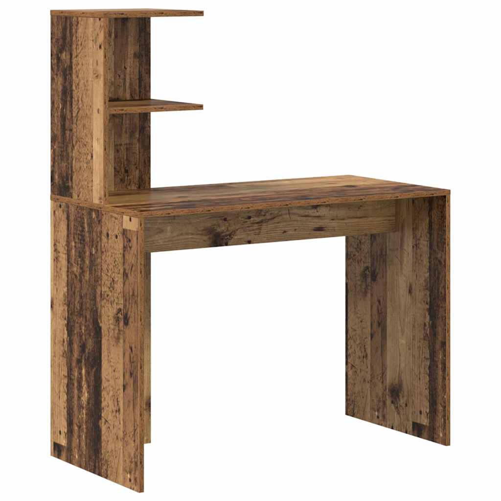 Bureau avec rangement 2 pcs Bois Ancien 102 x 50 x 124 cm