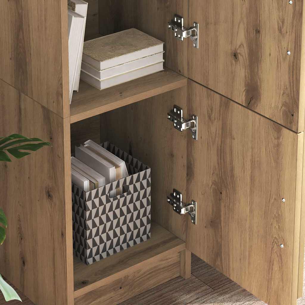 Bureau avec rangement 2 pcs chêne artisanal 102 x 50 x 124 cm