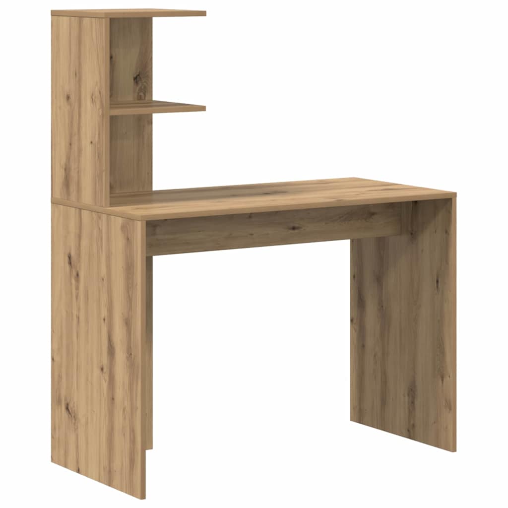 Bureau avec rangement 2 pcs chêne artisanal 102 x 50 x 124 cm