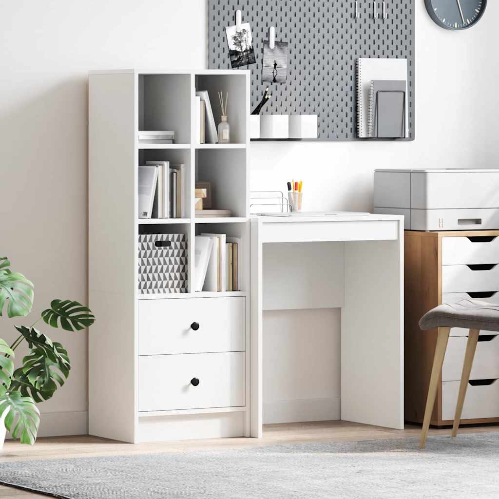 Bureau avec rangement 2 pcs Blanc 45,5 x 34 x 127 cm - XIOS