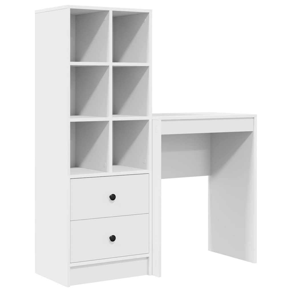 Bureau avec rangement 2 pcs Blanc 45,5 x 34 x 127 cm - XIOS