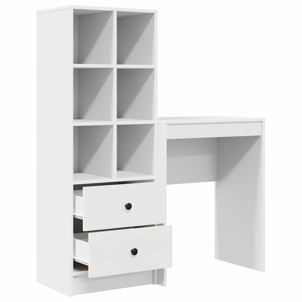 Bureau avec rangement 2 pcs Blanc 45,5 x 34 x 127 cm - XIOS