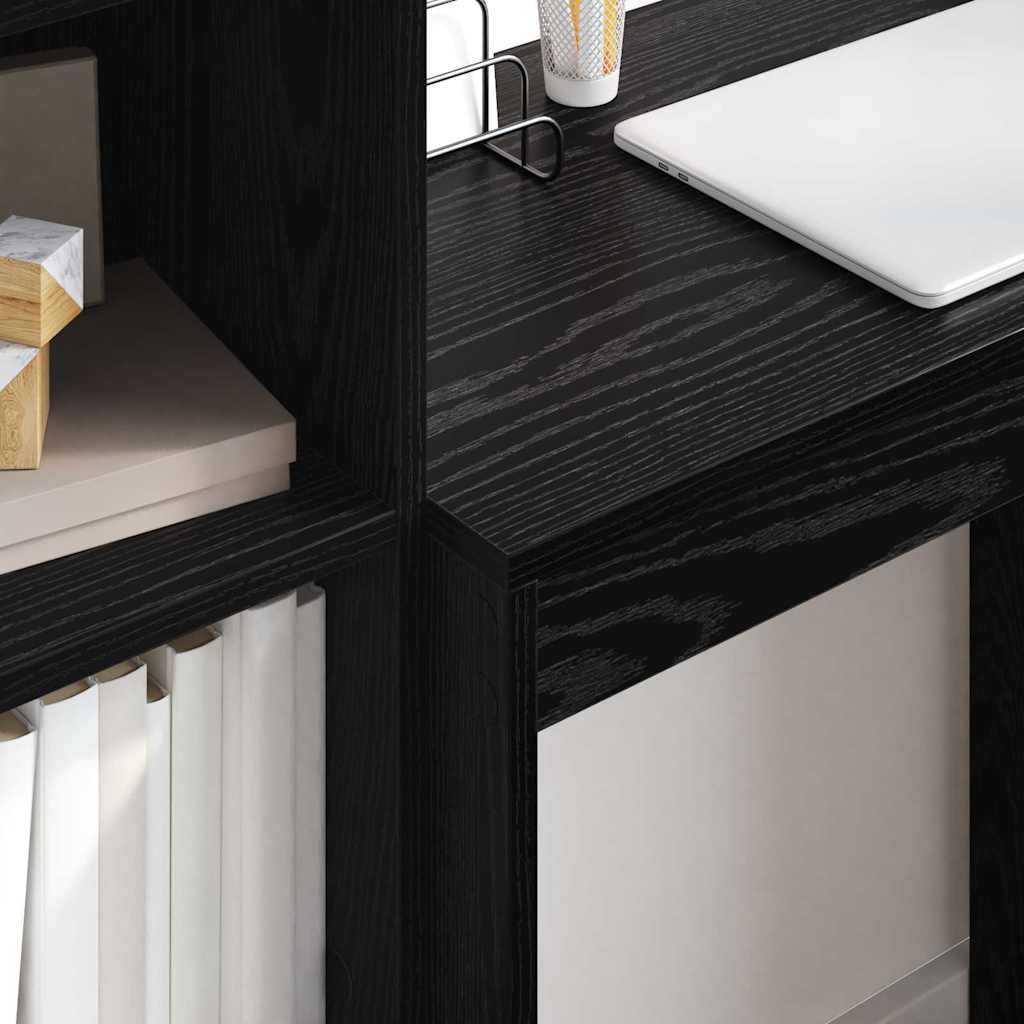 Bureau avec rangement 2 pcs Chêne noir 45,5 x 34 x 127 cm - XIOS