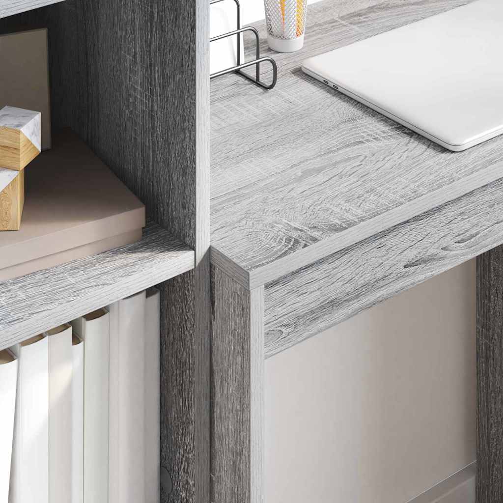 Bureau avec rangement 2 pcs Sonoma gris 45,5 x 34 x 127 cm - XIOS