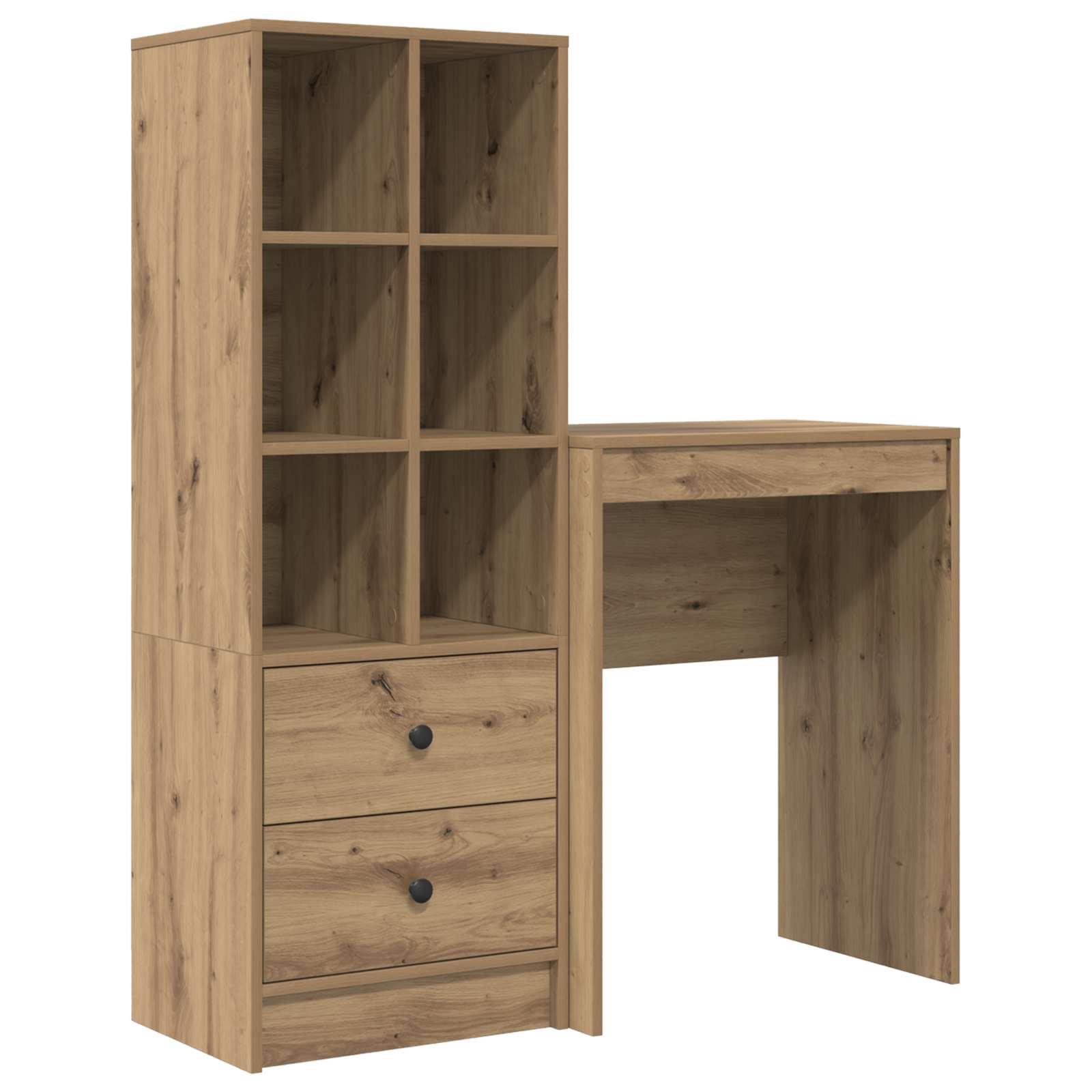 Bureau Chêne artisanal 105,5 x 34 x 127 cm 2 pc - XIOS
