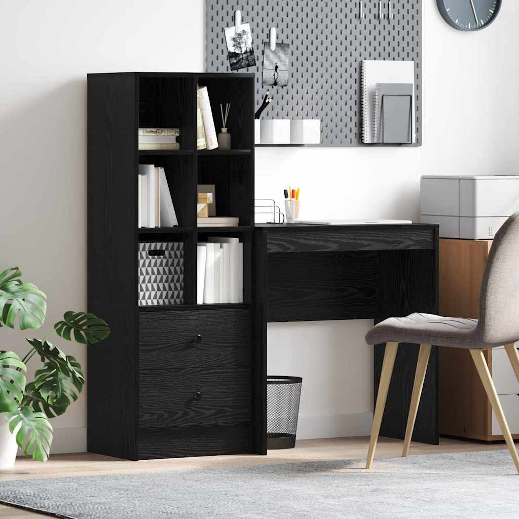 Bureau avec rangement 2 pcs Chêne noir 70 x 40 x 76 cm - XIOS