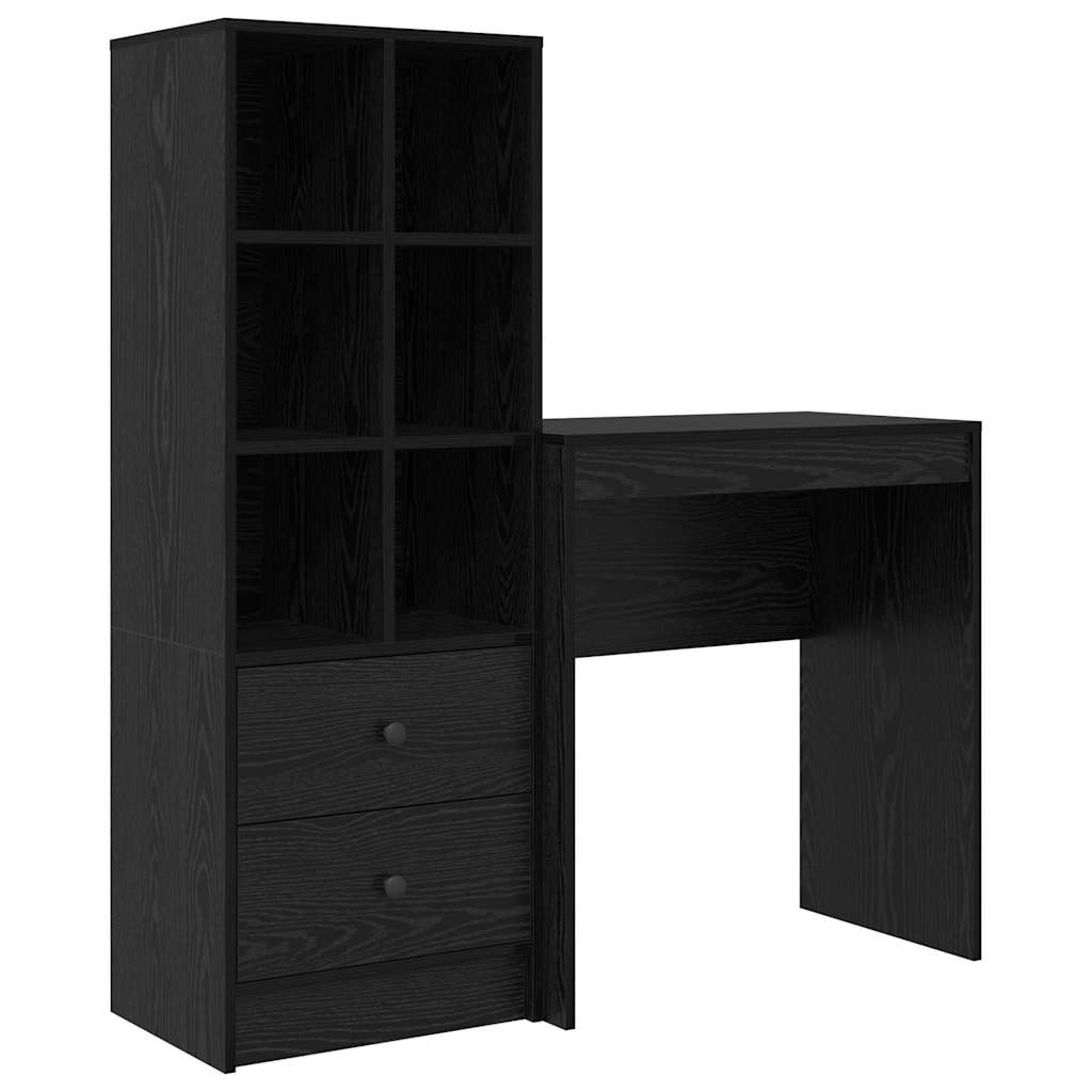 Bureau avec rangement 2 pcs Chêne noir 70 x 40 x 76 cm - XIOS