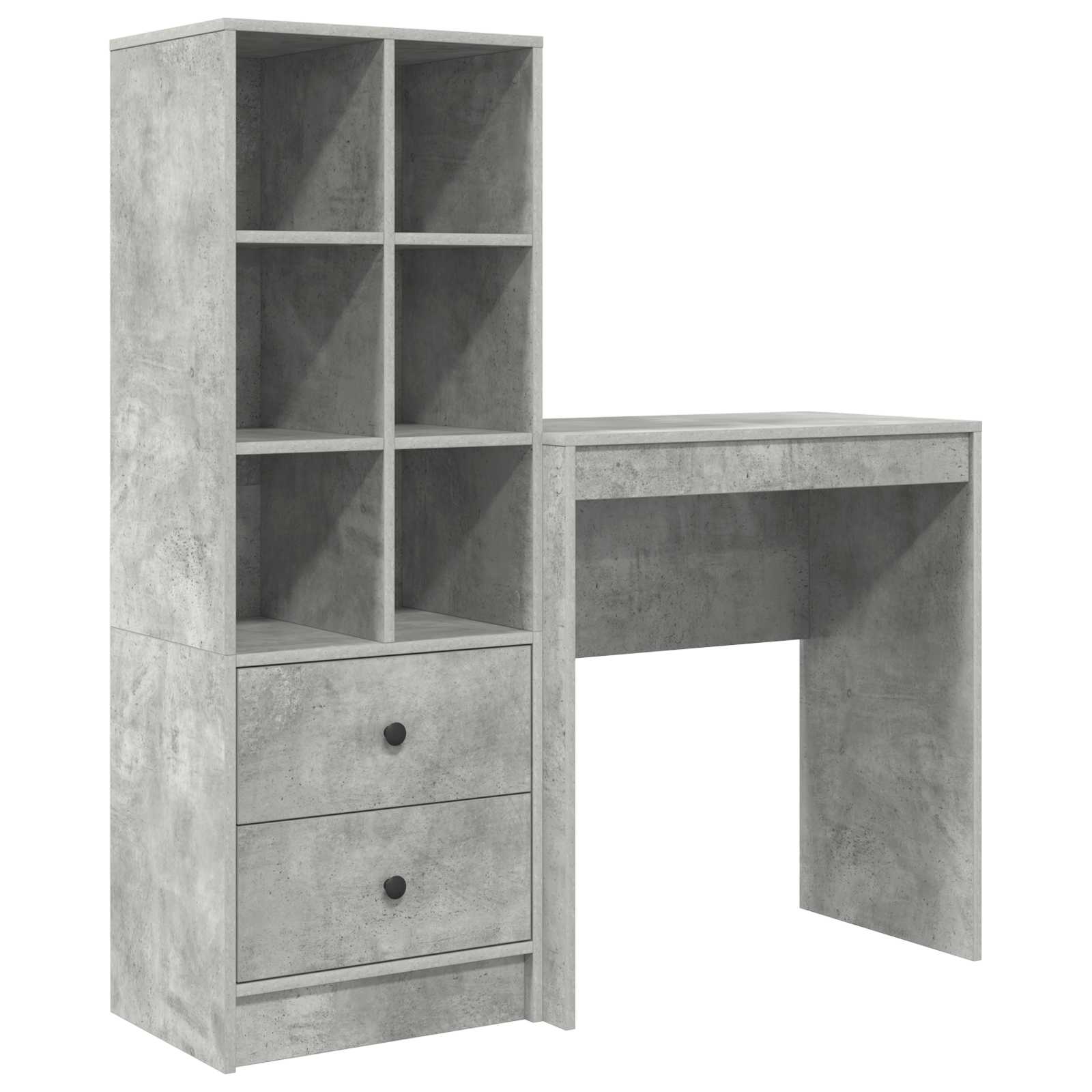 Bureau Gris béton 115,5 x 40 x 127 cm 2 pc - XIOS