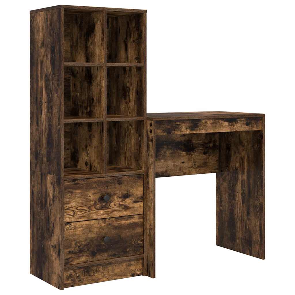 Bureau avec rangement 2 pcs Chêne fumé 70 x 40 x 76 cm - XIOS
