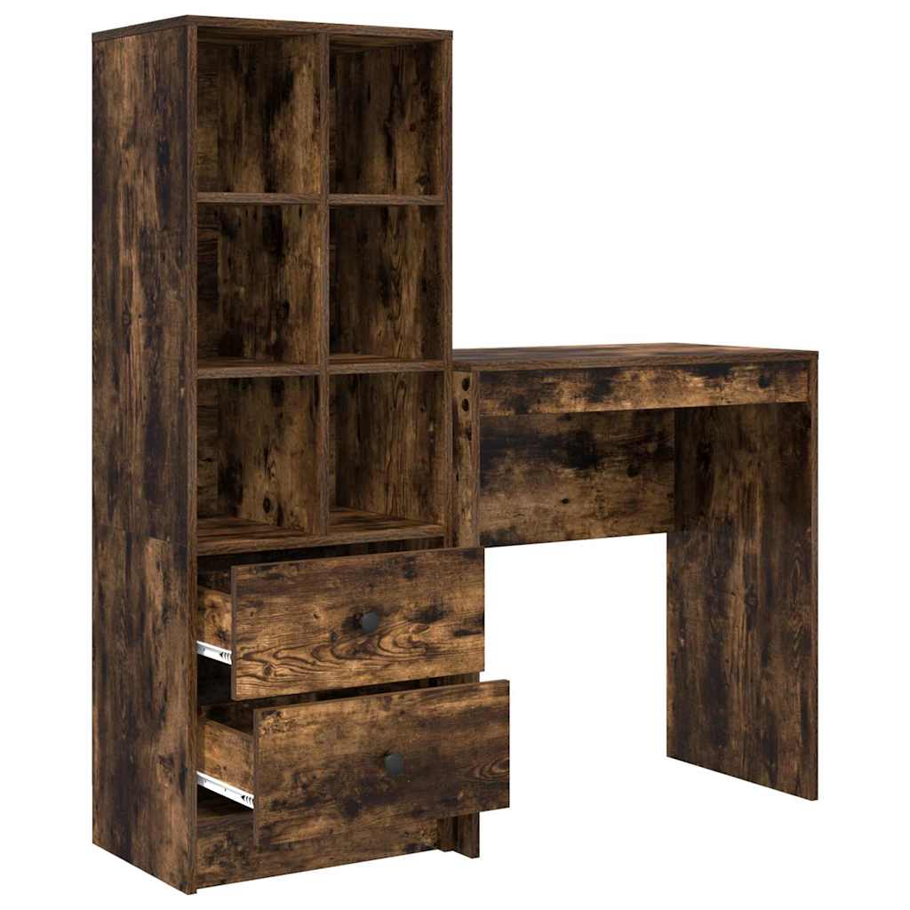 Bureau avec rangement 2 pcs Chêne fumé 70 x 40 x 76 cm - XIOS