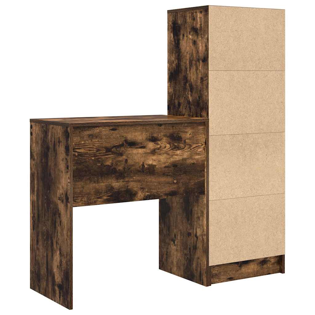 Bureau avec rangement 2 pcs Chêne fumé 70 x 40 x 76 cm - XIOS
