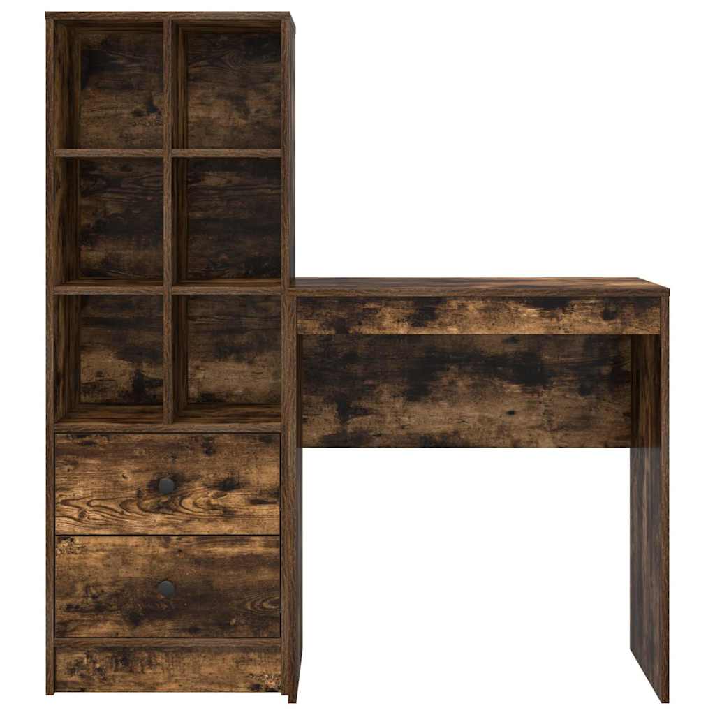 Bureau avec rangement 2 pcs Chêne fumé 70 x 40 x 76 cm - XIOS