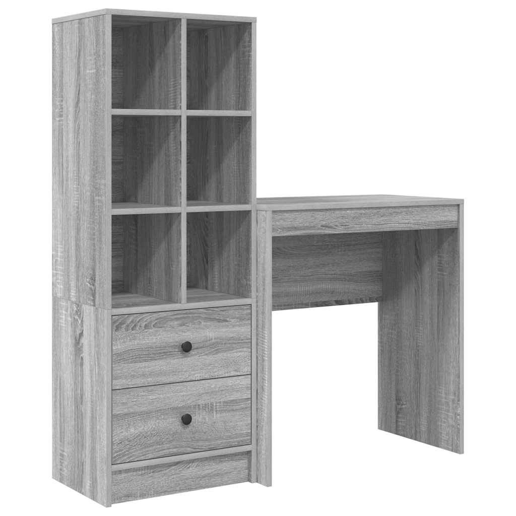 Bureau avec rangement 2 pcs Sonoma gris 70 x 40 x 76 cm - XIOS