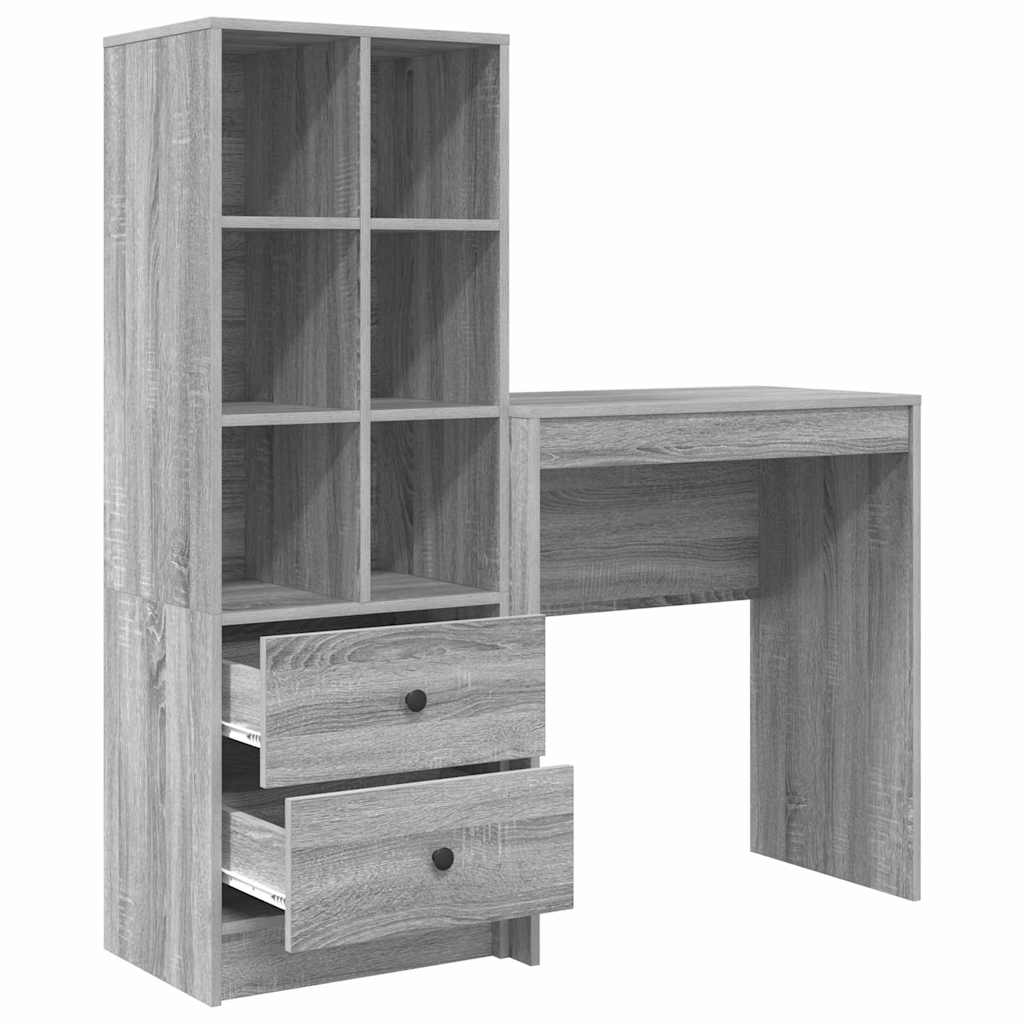 Bureau avec rangement 2 pcs Sonoma gris 70 x 40 x 76 cm - XIOS
