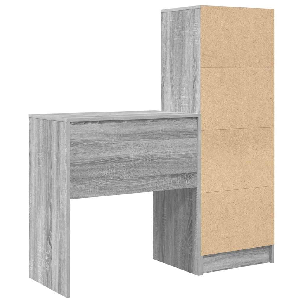Bureau avec rangement 2 pcs Sonoma gris 70 x 40 x 76 cm - XIOS