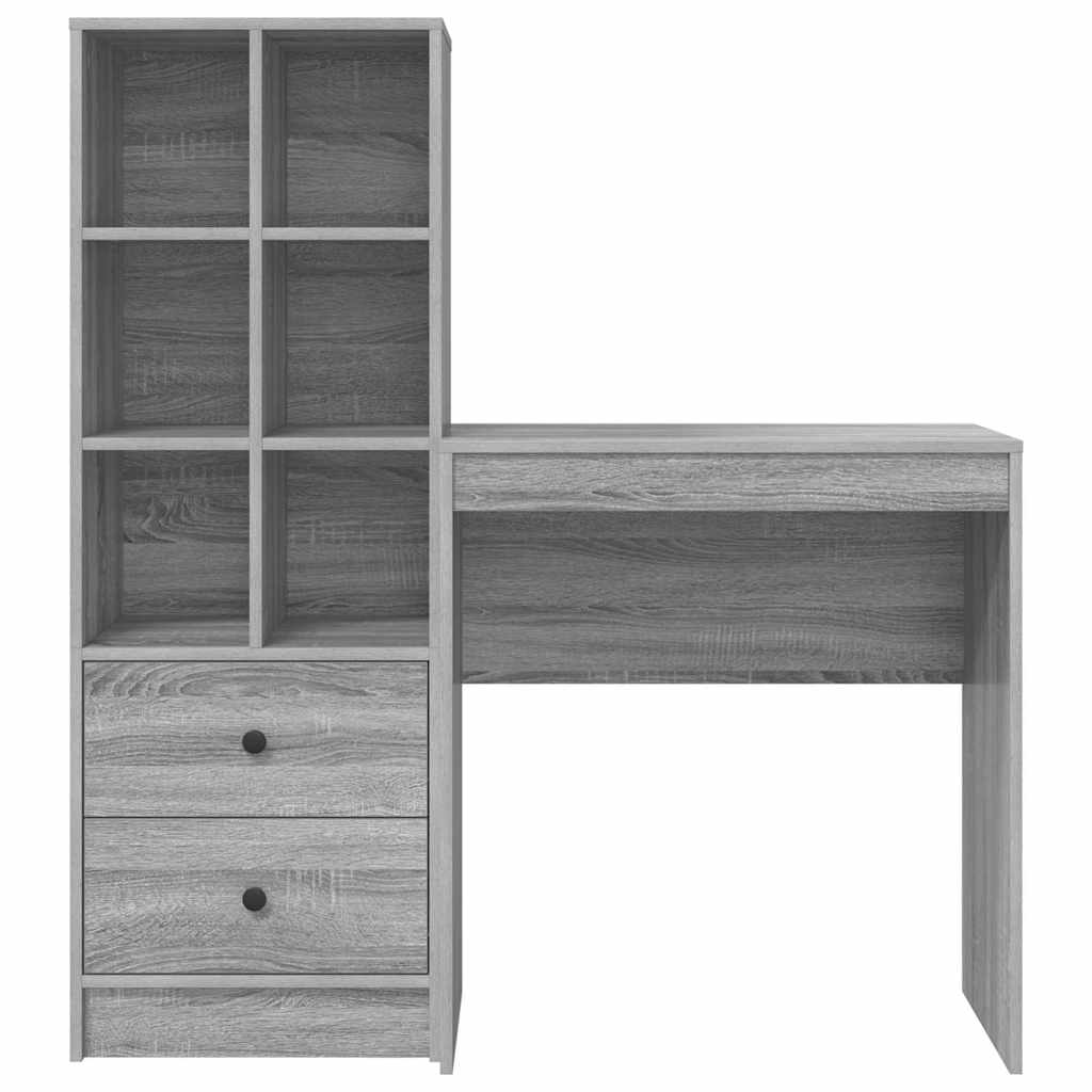 Bureau avec rangement 2 pcs Sonoma gris 70 x 40 x 76 cm - XIOS