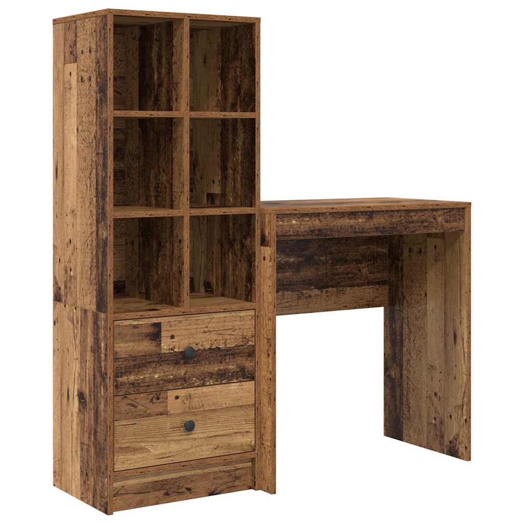 Bureau avec rangement 2 pcs Bois Ancien 70 x 40 x 76 cm - XIOS