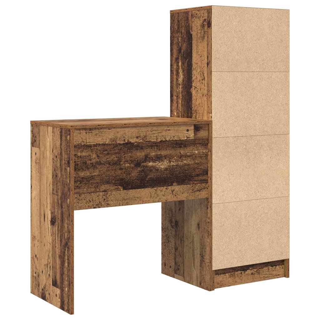 Bureau avec rangement 2 pcs Bois Ancien 70 x 40 x 76 cm - XIOS