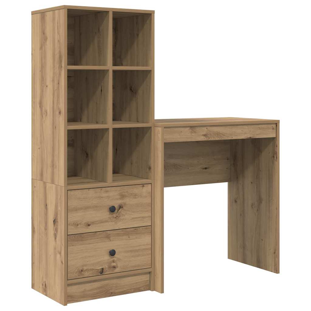 Bureau avec rangement 2 pcs chêne artisanal 70 x 40 x 76 cm - XIOS