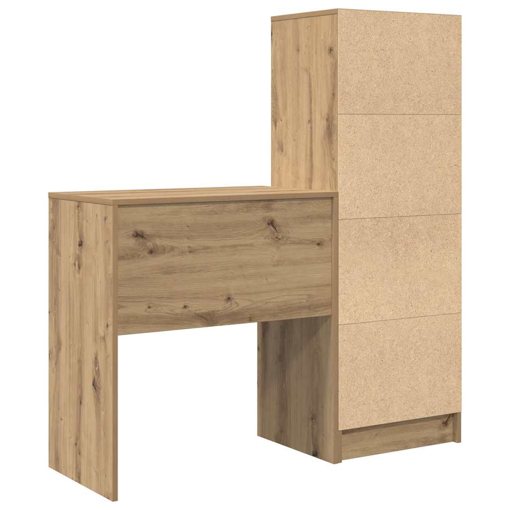 Bureau avec rangement 2 pcs chêne artisanal 70 x 40 x 76 cm - XIOS