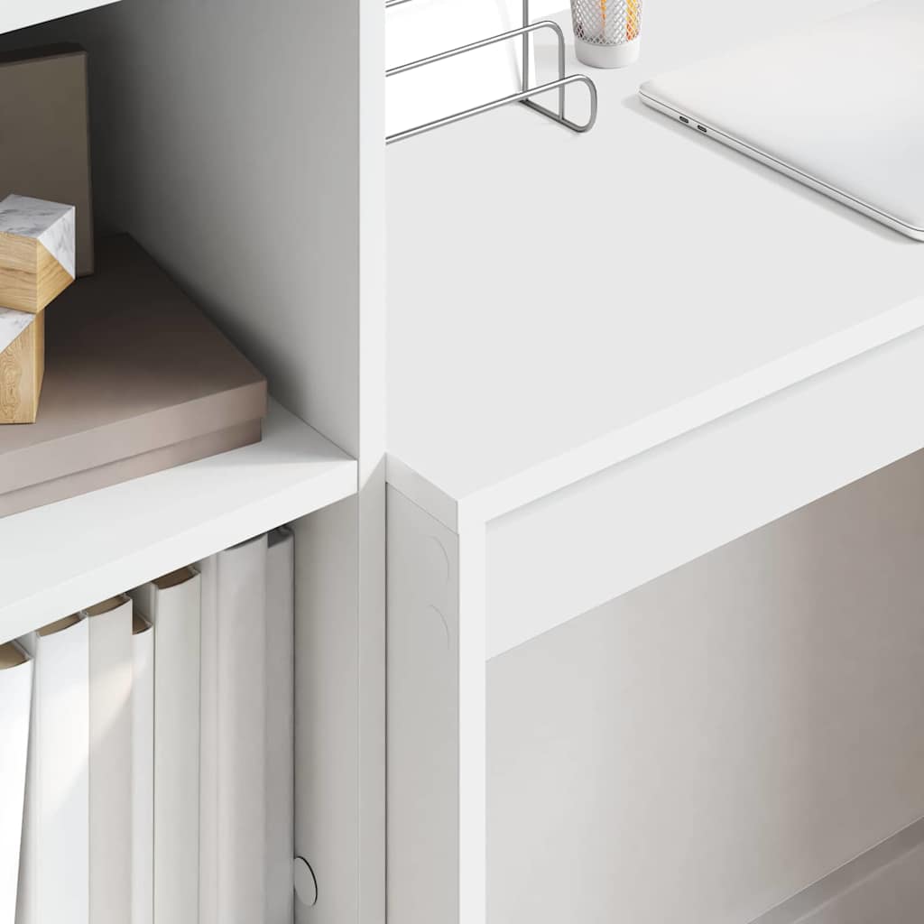 Bureau avec rangement avec tiroir 2 pcs Blanc 80 x 40 x 76 cm - XIOS