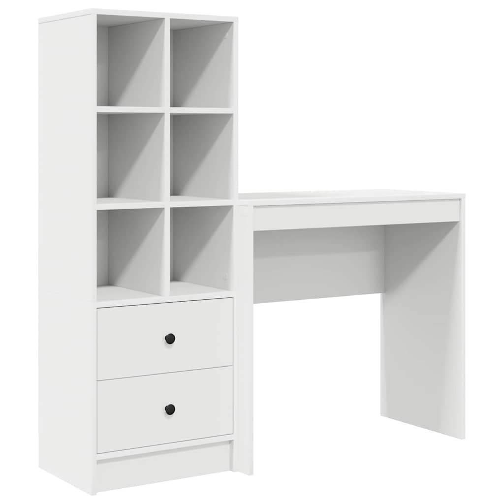 Bureau avec rangement avec tiroir 2 pcs Blanc 80 x 40 x 76 cm - XIOS
