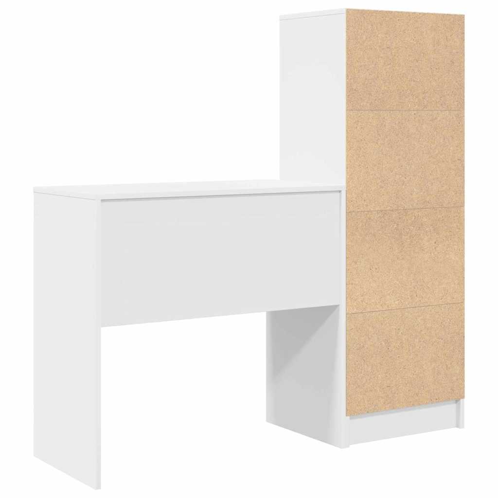 Bureau avec rangement avec tiroir 2 pcs Blanc 80 x 40 x 76 cm - XIOS