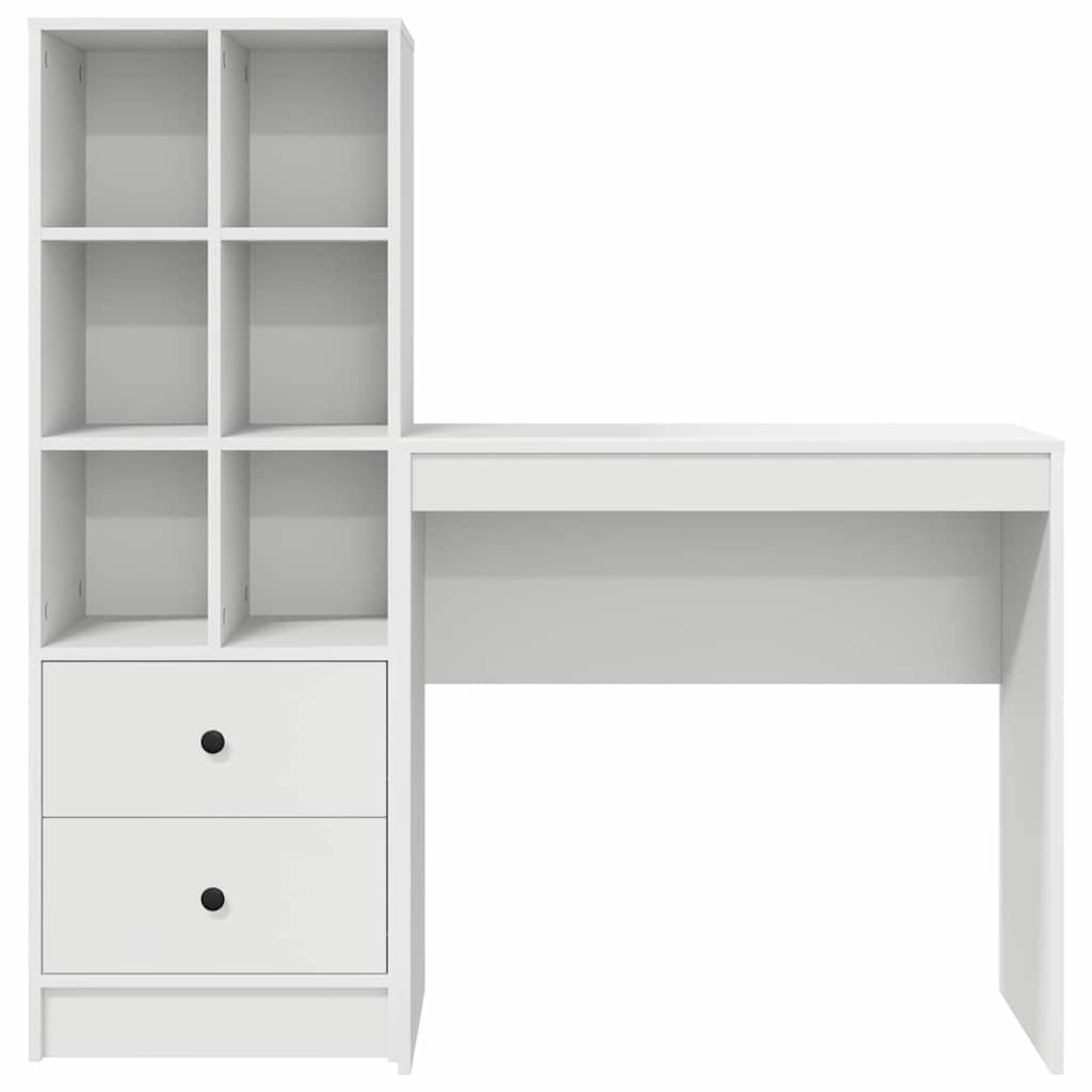 Bureau avec rangement avec tiroir 2 pcs Blanc 80 x 40 x 76 cm - XIOS