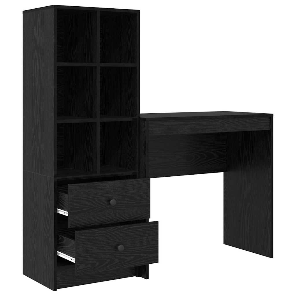 Bureau avec rangement 2 pcs Chêne noir 80 x 40 x 76 cm - XIOS