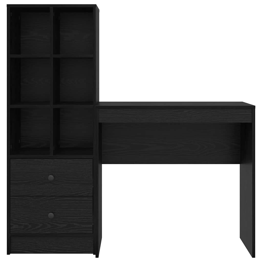 Bureau avec rangement 2 pcs Chêne noir 80 x 40 x 76 cm - XIOS