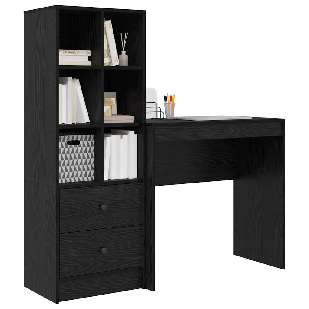 Bureau avec rangement 2 pcs Chêne noir 80 x 40 x 76 cm - XIOS