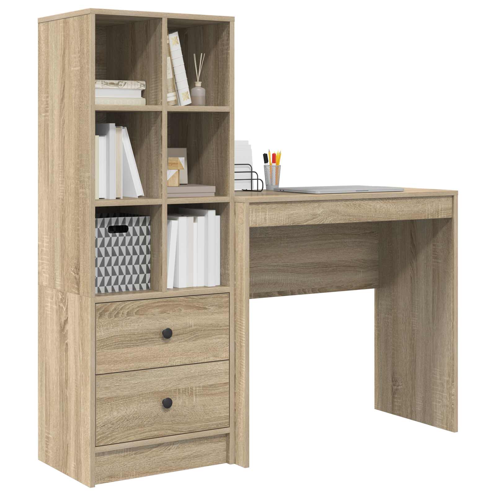 Bureau Chêne Sonoma 125,5 x 40 x 127 cm 2 pc