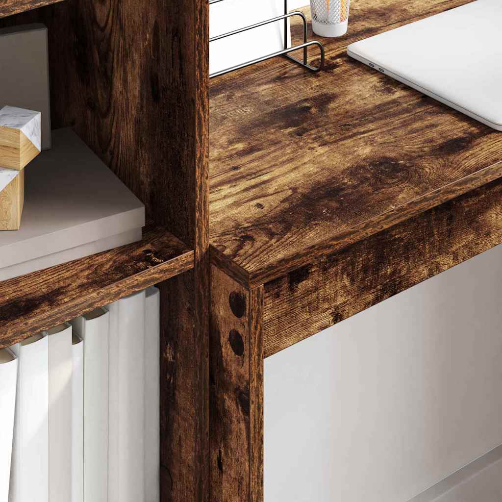 Bureau avec rangement 2 pcs Chêne fumé 80 x 40 x 76 cm - XIOS