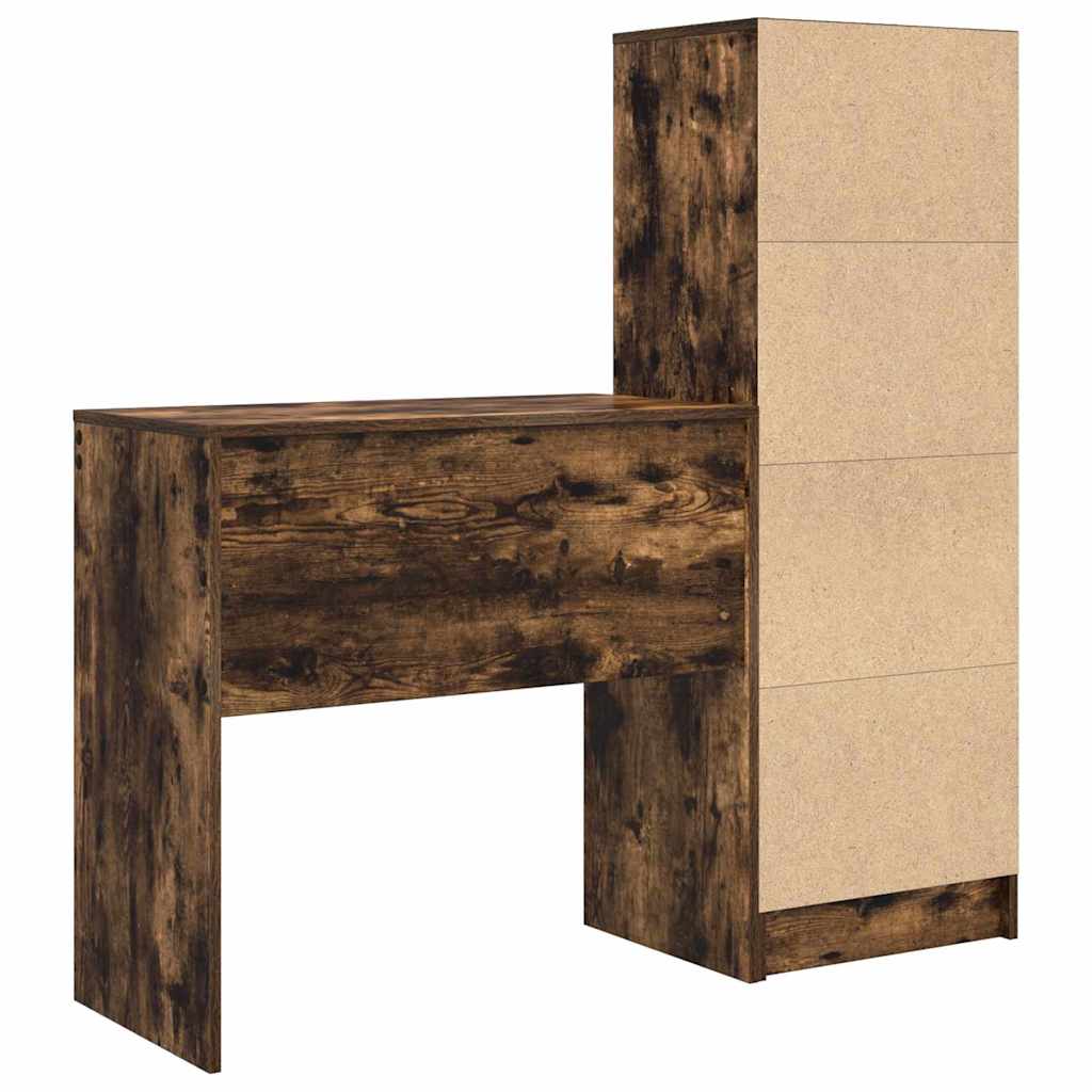 Bureau avec rangement 2 pcs Chêne fumé 80 x 40 x 76 cm - XIOS