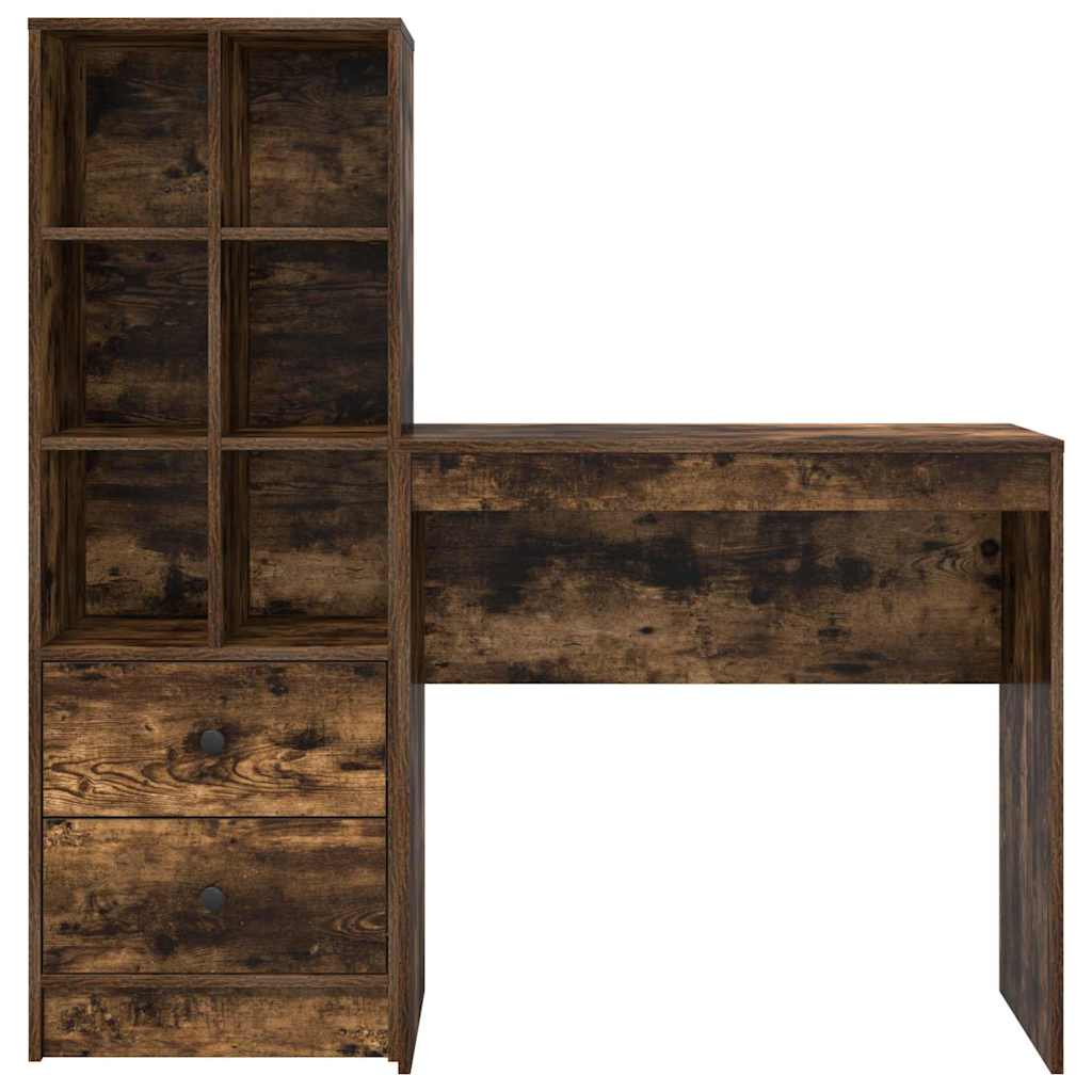 Bureau avec rangement 2 pcs Chêne fumé 80 x 40 x 76 cm - XIOS
