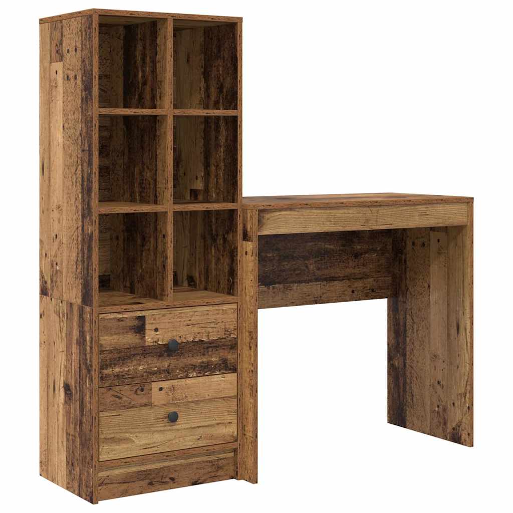 Bureau avec rangement 2 pcs Bois Ancien 80 x 40 x 76 cm - XIOS