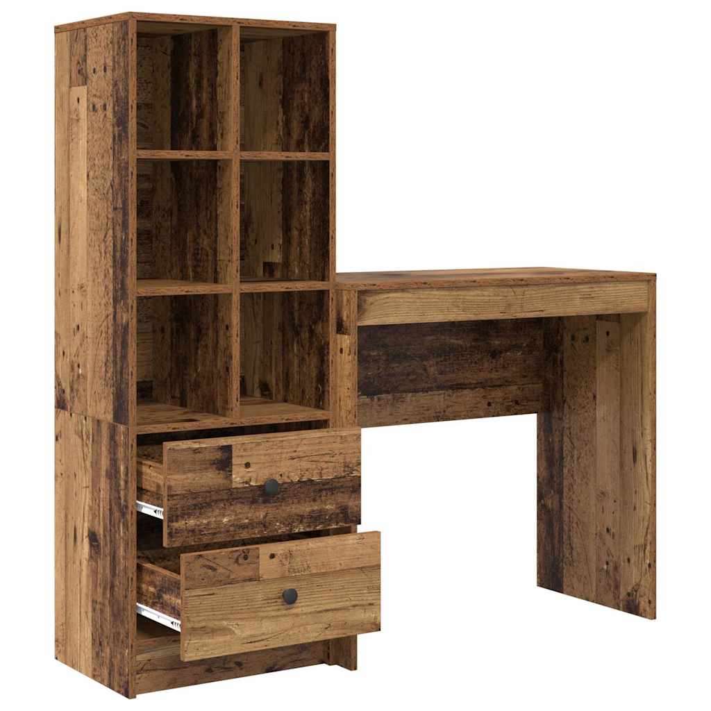 Bureau avec rangement 2 pcs Bois Ancien 80 x 40 x 76 cm - XIOS