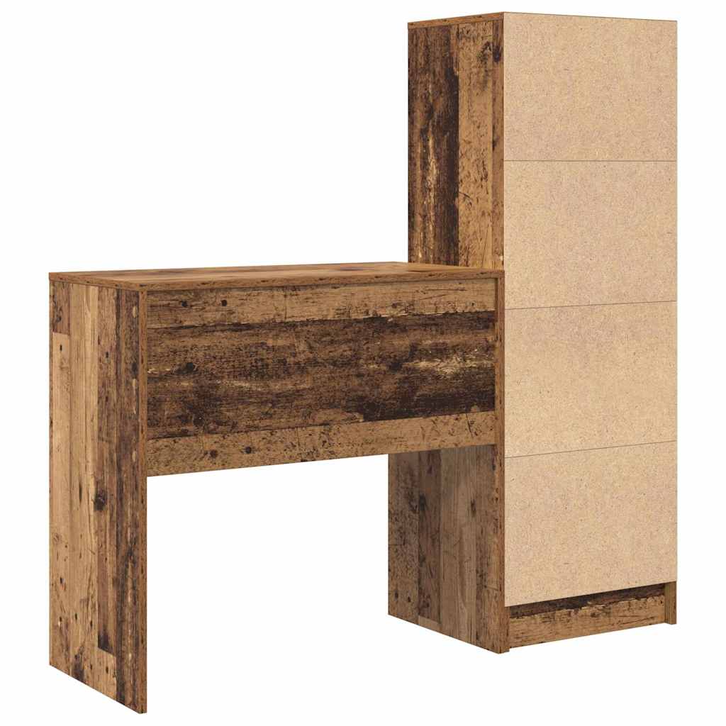 Bureau avec rangement 2 pcs Bois Ancien 80 x 40 x 76 cm - XIOS