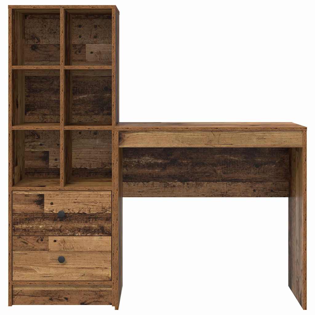 Bureau avec rangement 2 pcs Bois Ancien 80 x 40 x 76 cm - XIOS